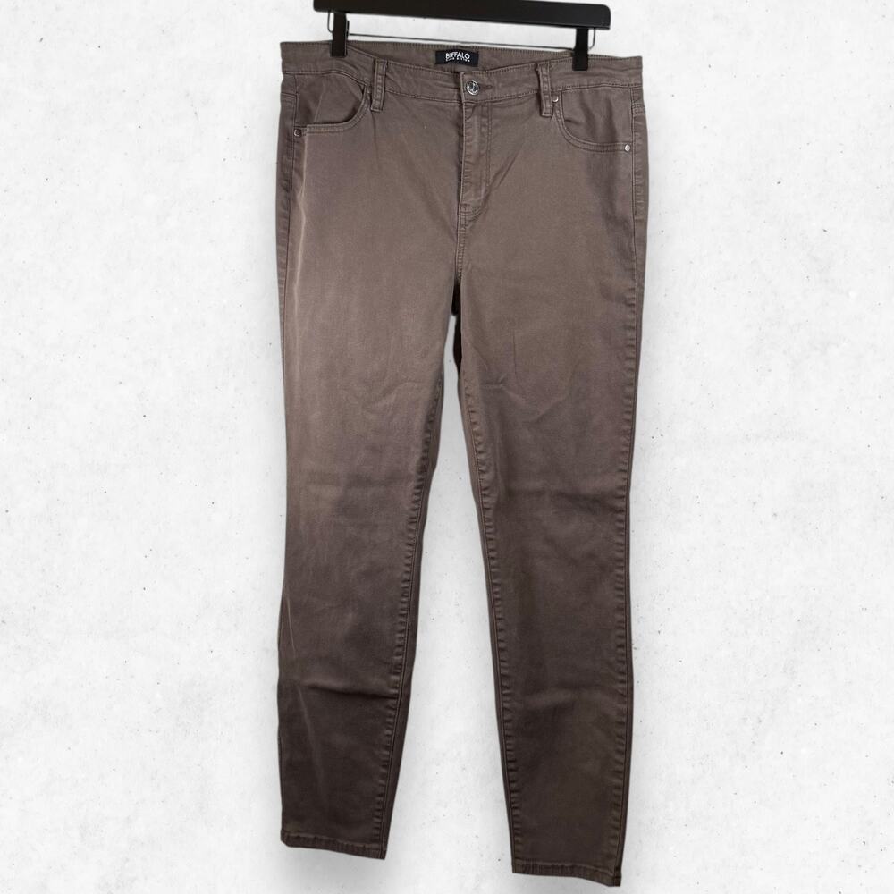 Buffalo David Bitton Hanna High Rise Women's 12/32 Brown Stretch Skinny Jeans